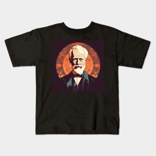 Pyotr Tchaikovsky's portrait in the Art Nouveau style Kids T-Shirt